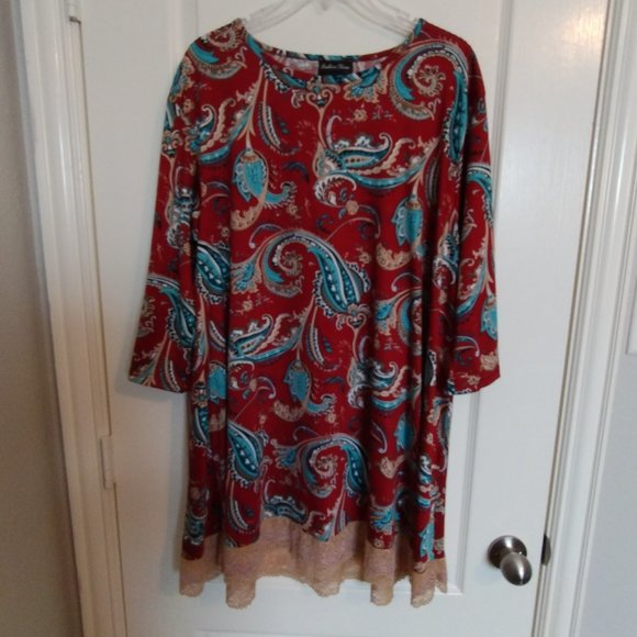 Southern Charm Dresses & Skirts - Southern Charm Paisley Print Dress or Tunic Size 2X